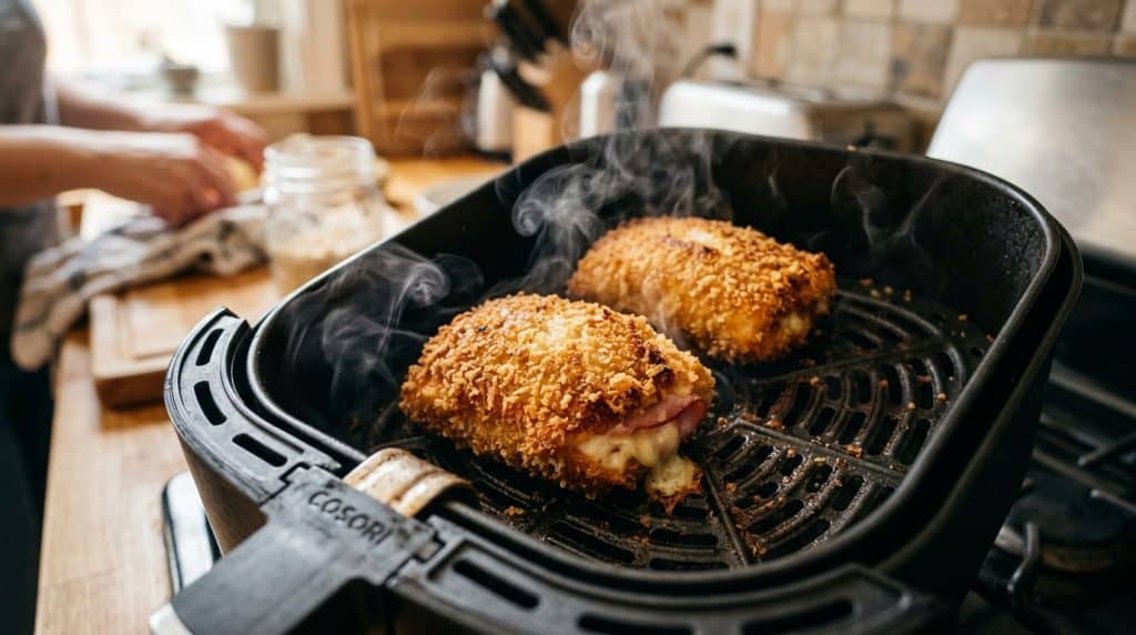 Cordon bleu à l&rsquo;air fryer : croustillant sans friture, le bon réglage