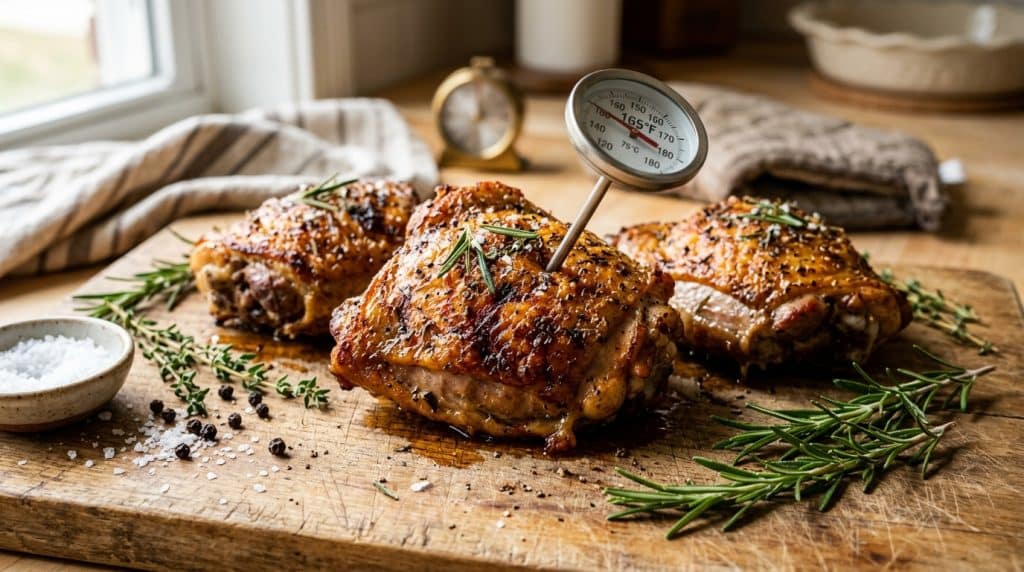 Cuisse de poulet au four croustillante : température et timing précis