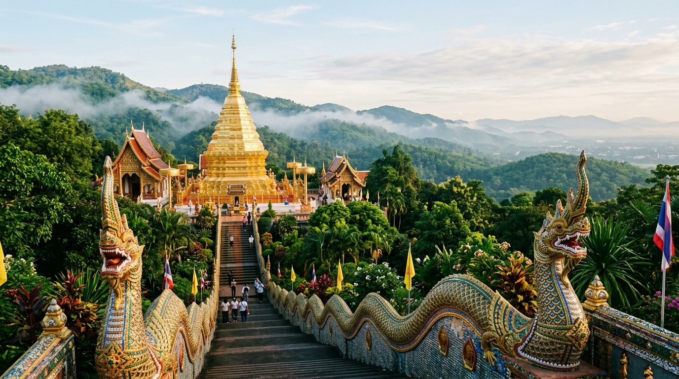 découvrez comment monter au doi suthep à chiang mai et pourquoi ce temple emblématique est un incontournable lors de votre visite en thaïlande.