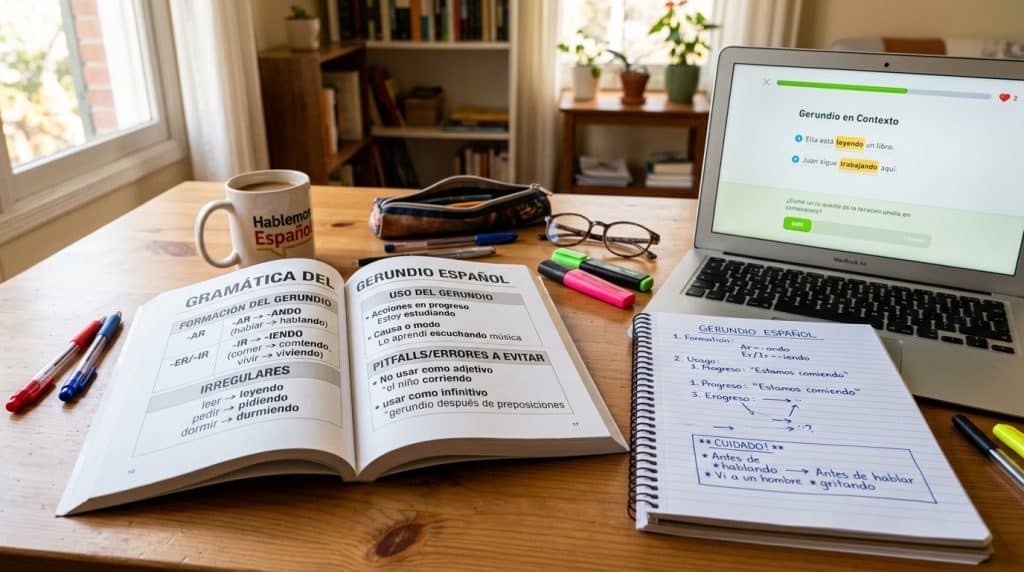 Gérondif en espagnol : formation, usage et pièges à éviter