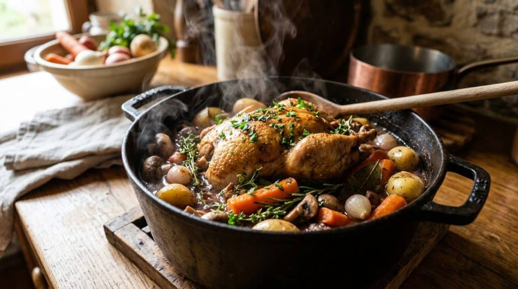Pintade à la cocotte : la cuisson qui empêche la viande de sécher