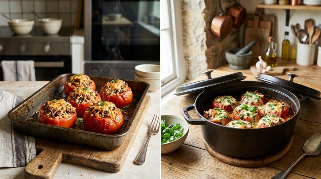 Tomates farcies : four ou cocotte, laquelle donne le meilleur résultat ?