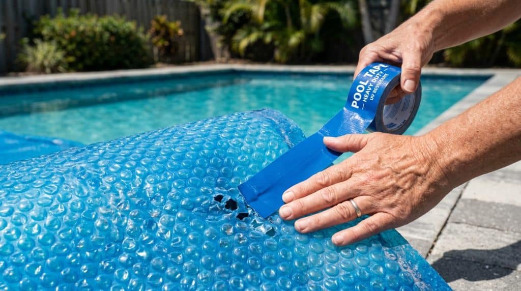 Coudre une bâche à bulles de piscine : technique et matériel nécessaire