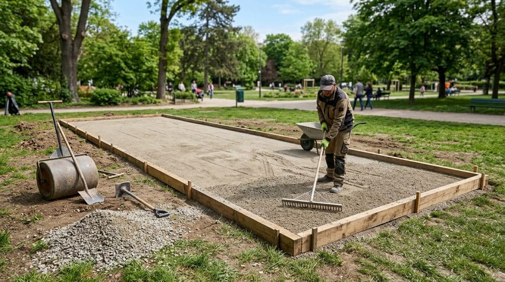Créer un terrain de pétanque : dimensions, revêtement et préparation du sol