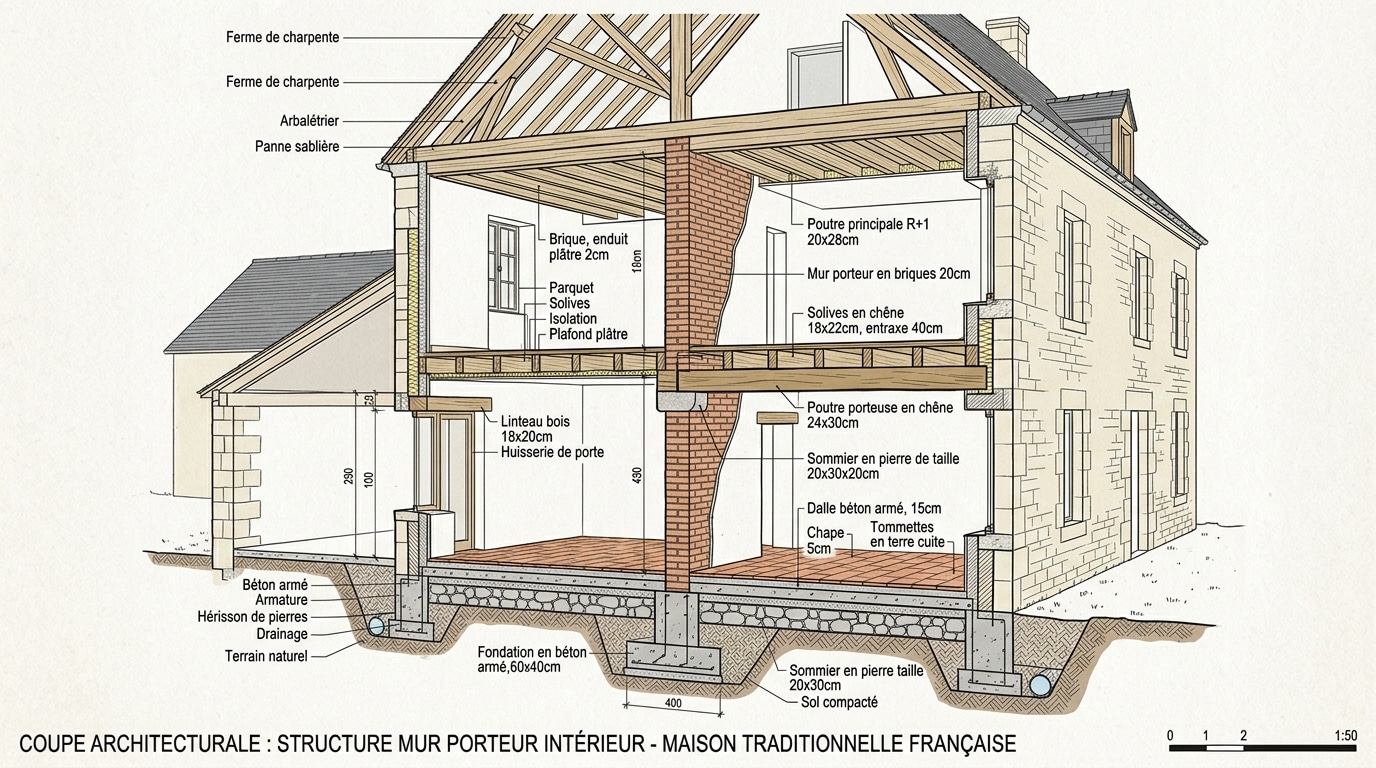 découvrez comment déterminer si un mur de refend peut être abattu en toute sécurité avant d'entamer des travaux de démolition.