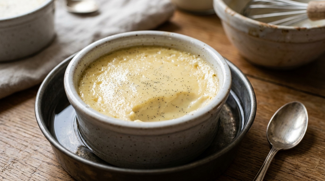 découvrez la recette des œufs au lait maison cuits au bain-marie pour une texture crémeuse et fondante à chaque bouchée. simple, délicieuse et gourmande !