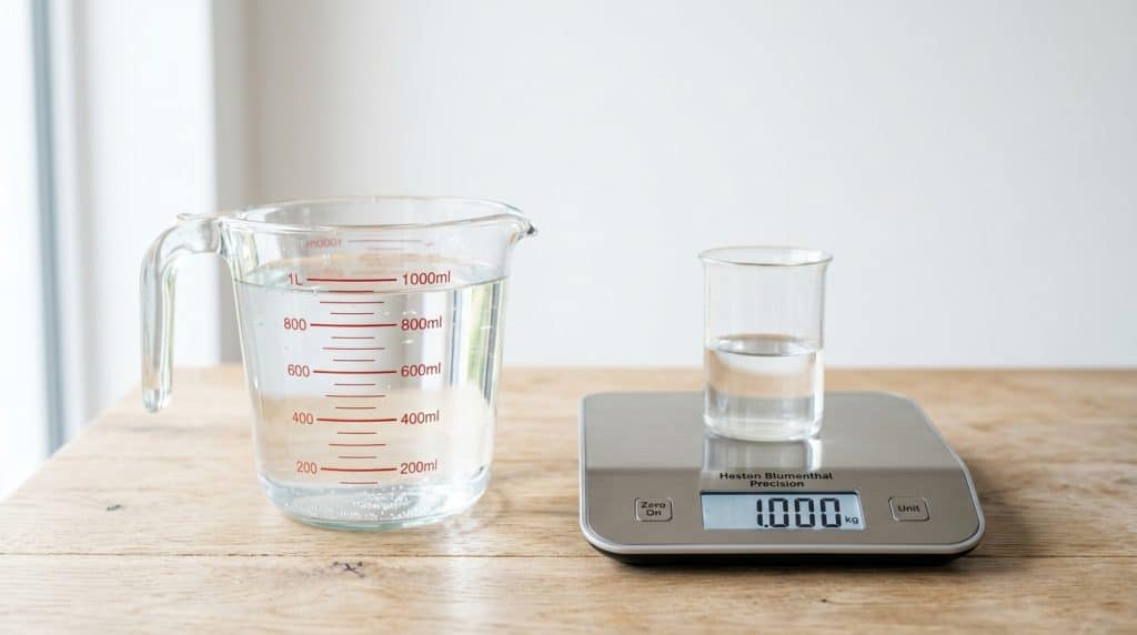1 litre en kg : la conversion dépend du liquide, voilà un tableau complet