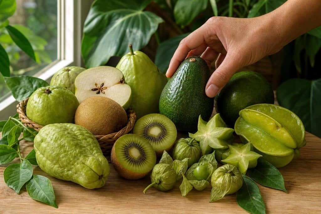 Fruits exotiques verts : les identifier, les choisir et les manger au bon moment