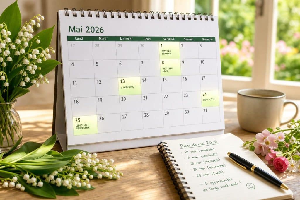 Jours fériés de mai 2026 : la liste complète et les ponts à prévoir