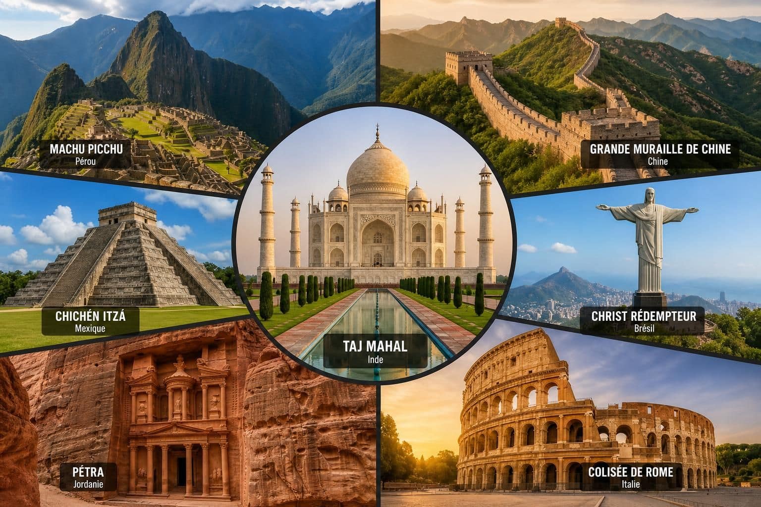 découvrez les 7 merveilles du monde moderne avec la liste officielle et explorez les monuments qui suscitent encore des débats.