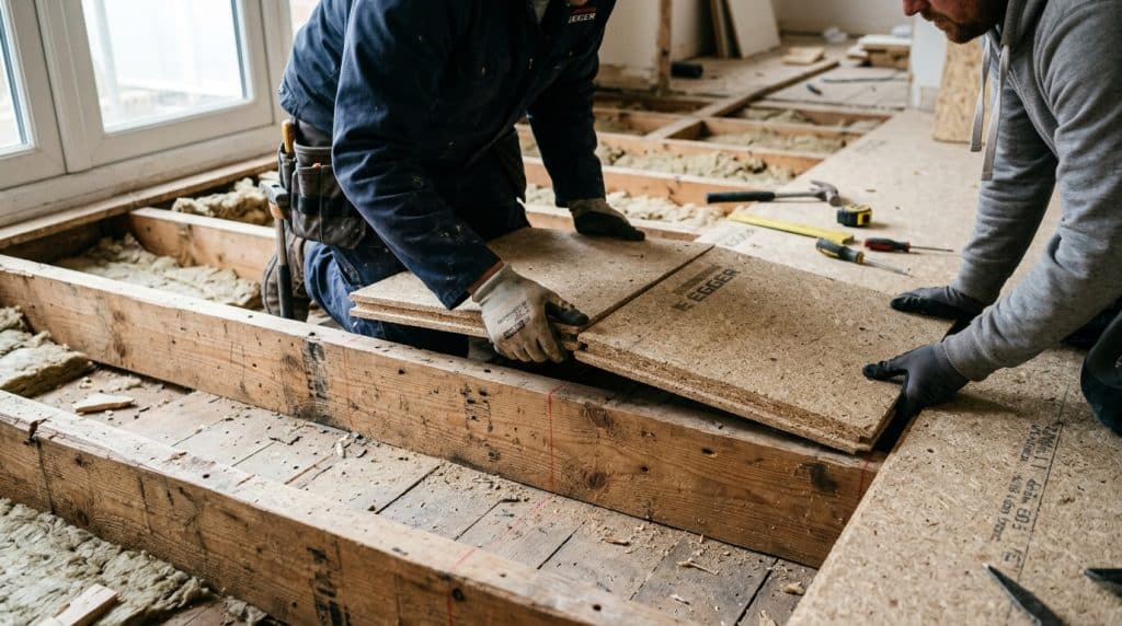 Plancher aggloméré : avantages, durée de vie et ce qui l&rsquo;abîme vite