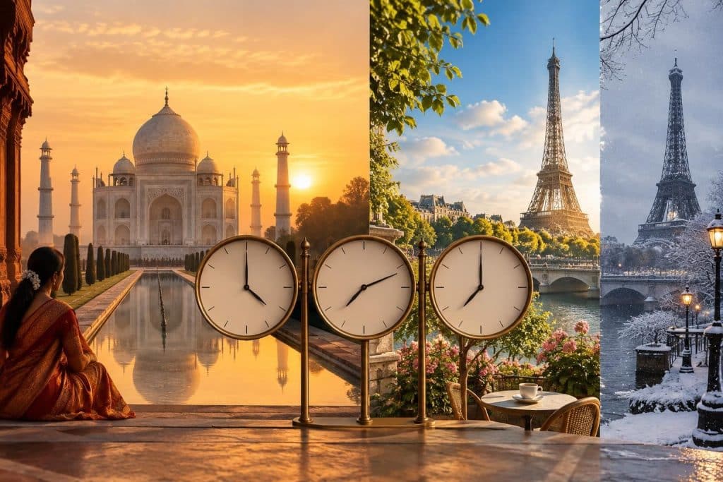 Décalage horaire Inde : +3h30 ou +4h30 selon la saison française