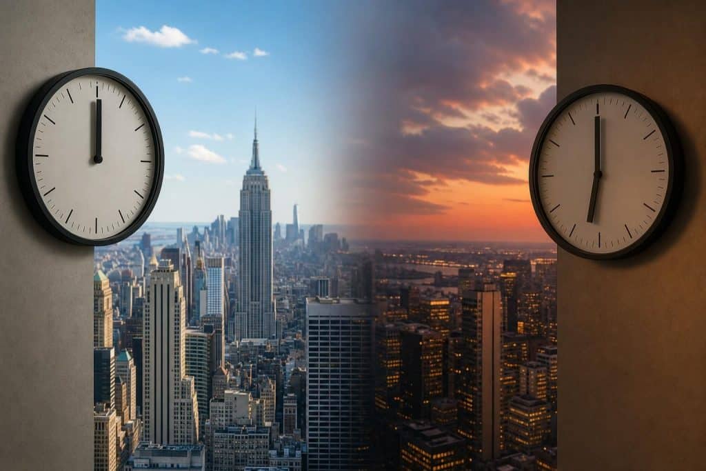 Décalage horaire New York : −5h ou −6h selon l&rsquo;heure d&rsquo;été