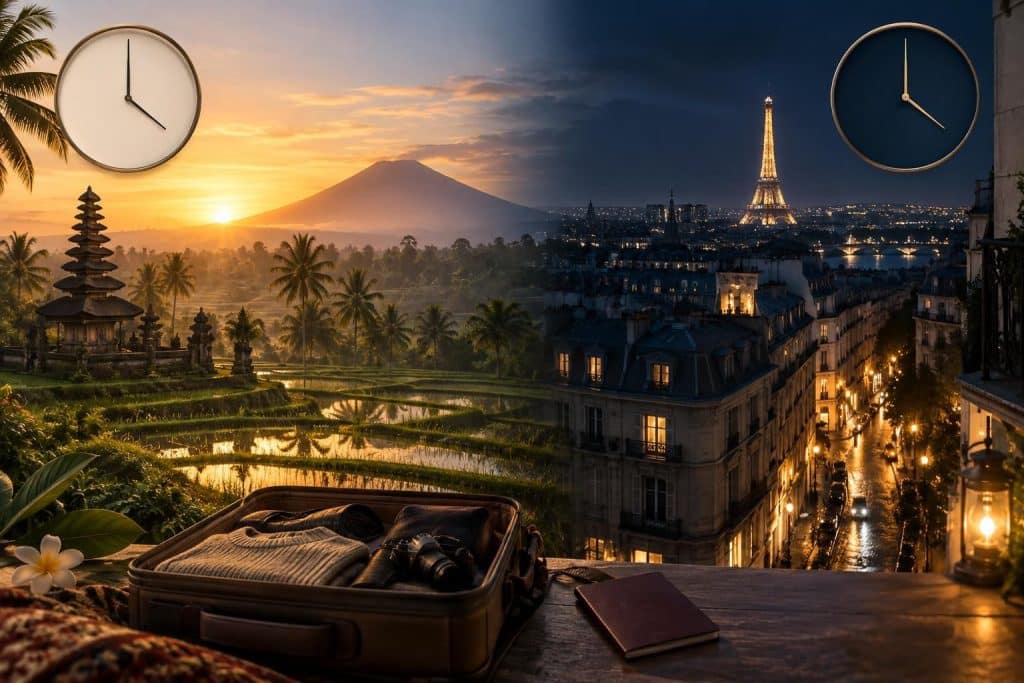 Décalage horaire avec Bali : combien d&rsquo;heures de différence avec la France ?
