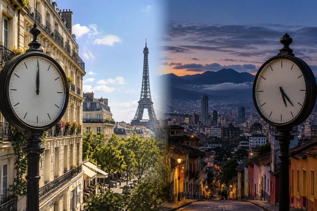 Décalage horaire avec la Colombie : quelle heure là-bas quand il est midi en France ?